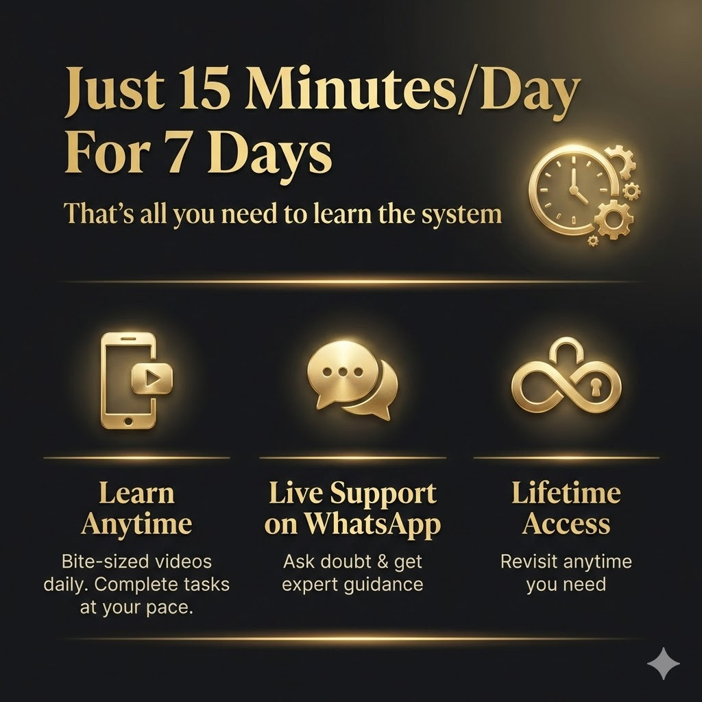 Learn to Create High-Converting Ads, Reels & Creatives that Sell in Just 15 Minutes a Day - A practical 7-day NO UPSELL course for anyone who want results, not theory | Lifetime Access | Self Paced