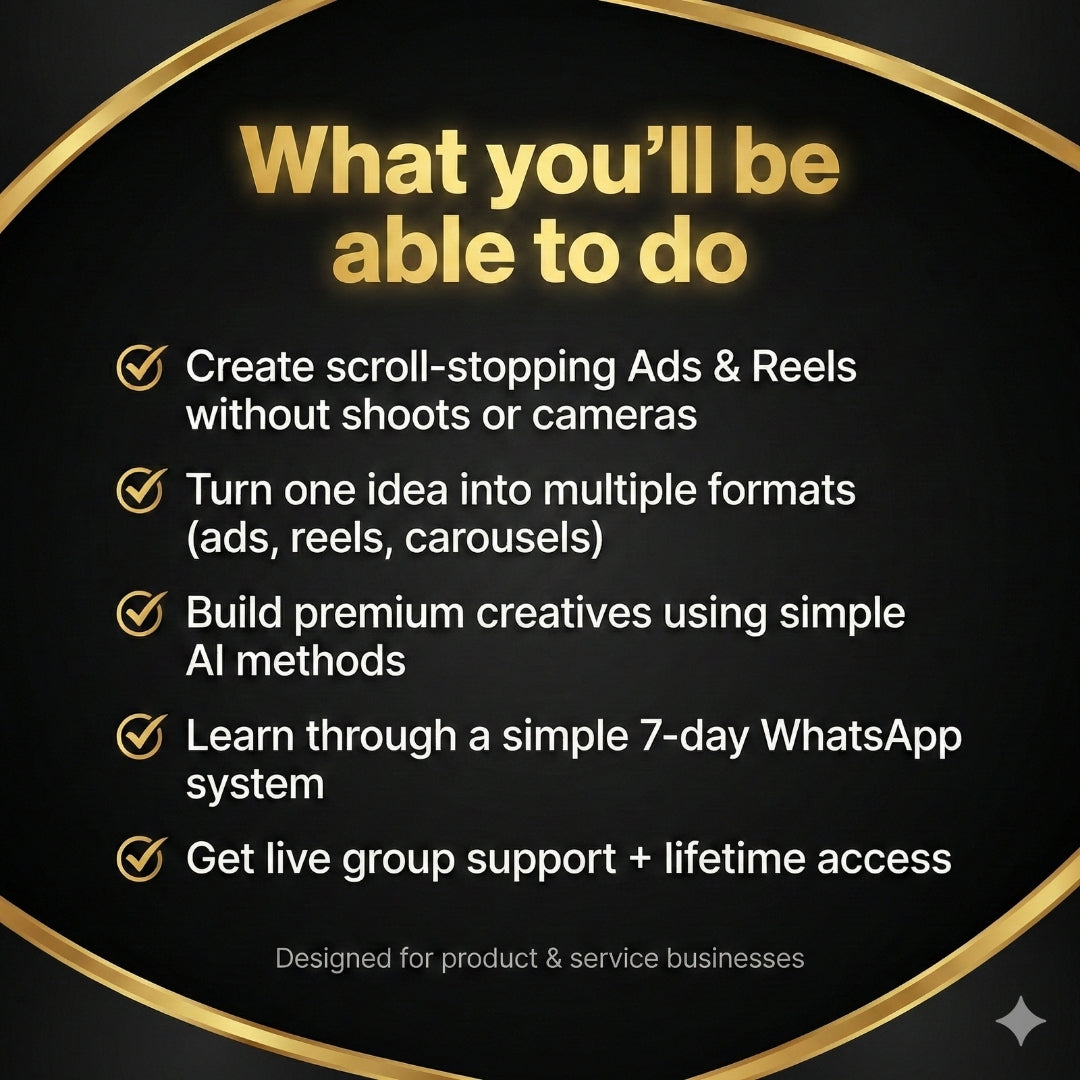 Learn to Create High-Converting Ads, Reels & Creatives that Sell in Just 15 Minutes a Day - A practical 7-day NO UPSELL course for anyone who want results, not theory | Lifetime Access | Self Paced